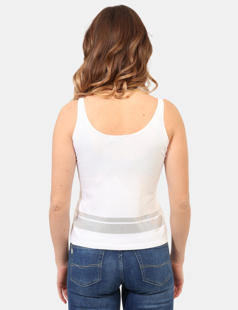 Abbigliamento donna scontato - Top Materica Bianco
