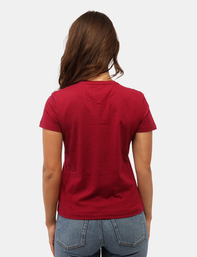 Abbigliamento donna scontato - T-shirt Tommy Hilfiger Bordeaux