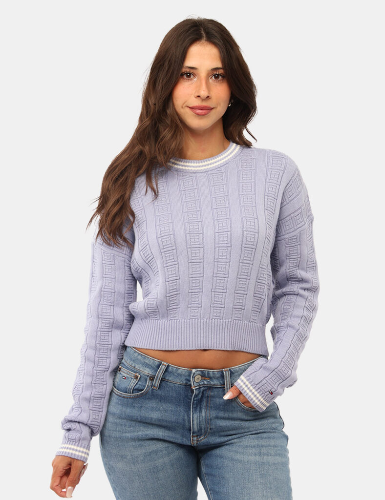 Abbigliamento donna scontato - Maglione Tommy Hilfiger Viola