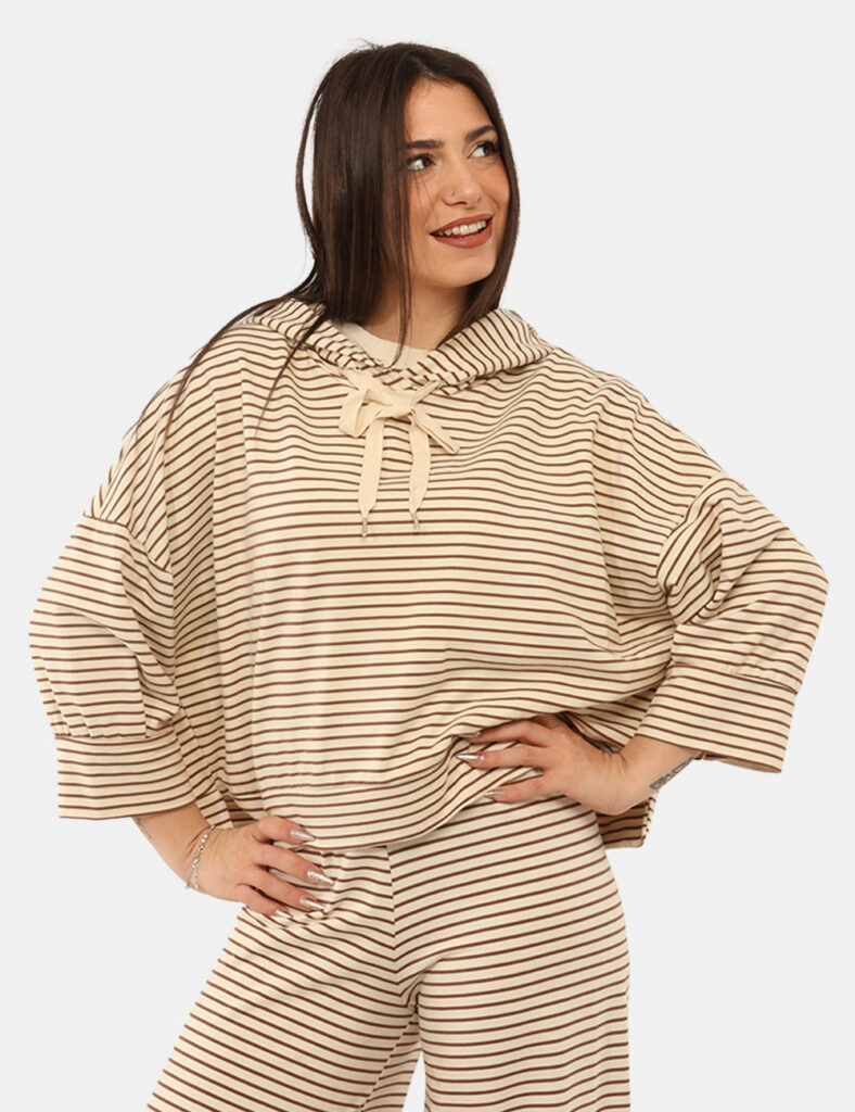 Abbigliamento donna scontato - Felpa Concept83 Marrone