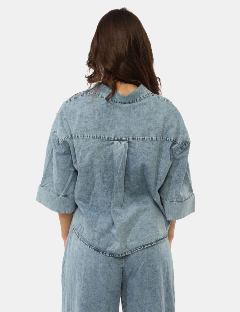 Abbigliamento donna scontato - Camicia Yes Zee Azzurro