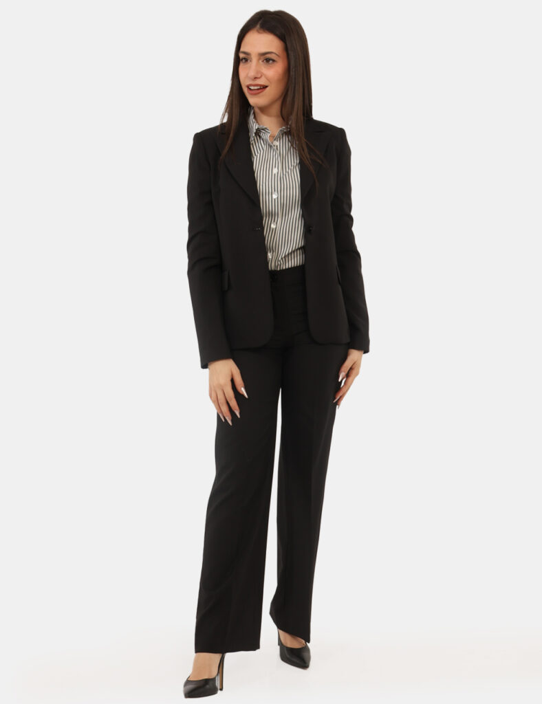 Abbigliamento donna scontato - Blazer Materica Nero
