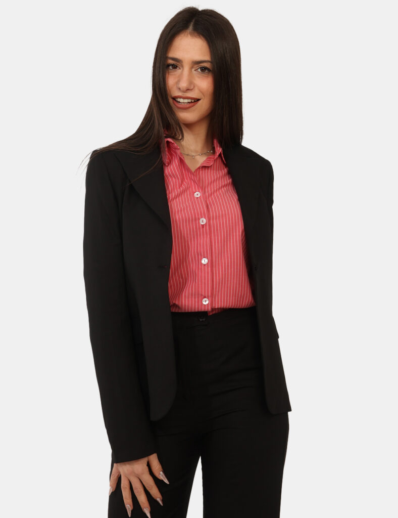Abbigliamento donna scontato - Blazer Materica Nero