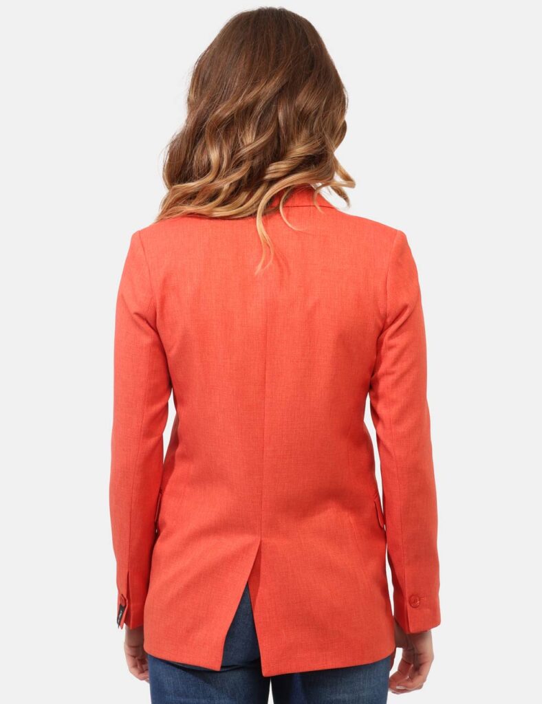 Blazer elegante da donna scontato - Blazer Materica Arancione