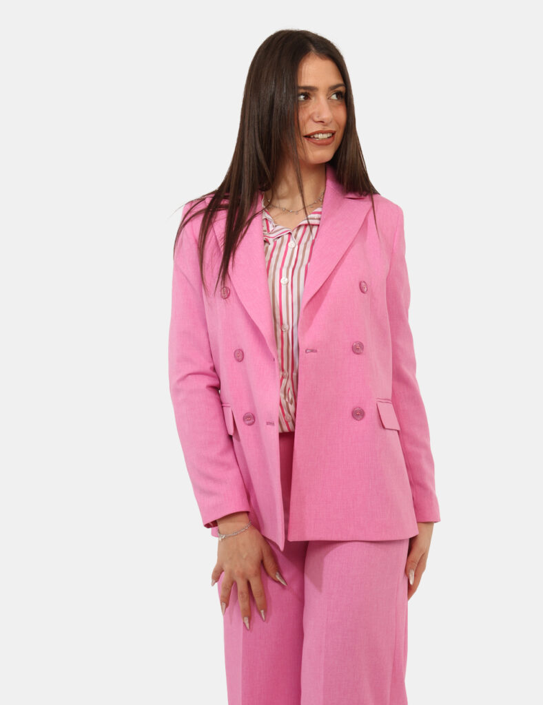 Abbigliamento donna scontato - Blazer Materica Rosa