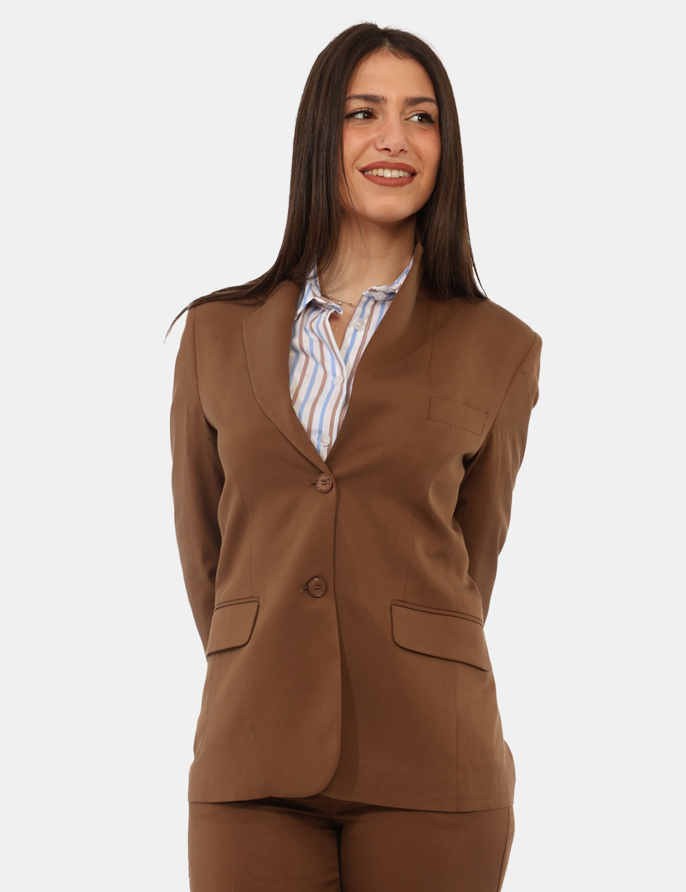 GD10SP26-TP336-PESCA-OB_BRUCIATO_PE26_1 Blazer Materica Marrone - Blazer MATERICA Marrone Il Blazer MATERICA Marrone è il capo ideale per chi ama uno stile naturale