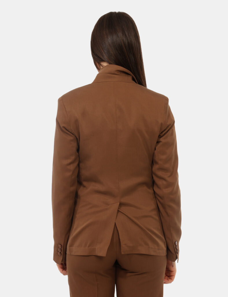 Abbigliamento donna scontato - Blazer Materica Marrone