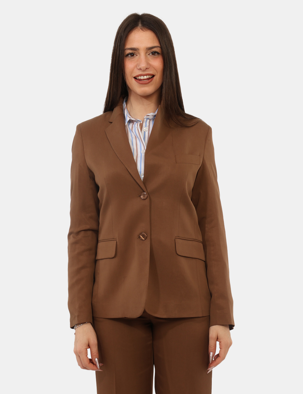 GD10SP26-TP336-PESCA-OB_BRUCIATO_PE26_6 Blazer Materica Marrone - Blazer MATERICA Marrone Il Blazer MATERICA Marrone è il capo ideale per chi ama uno stile naturale