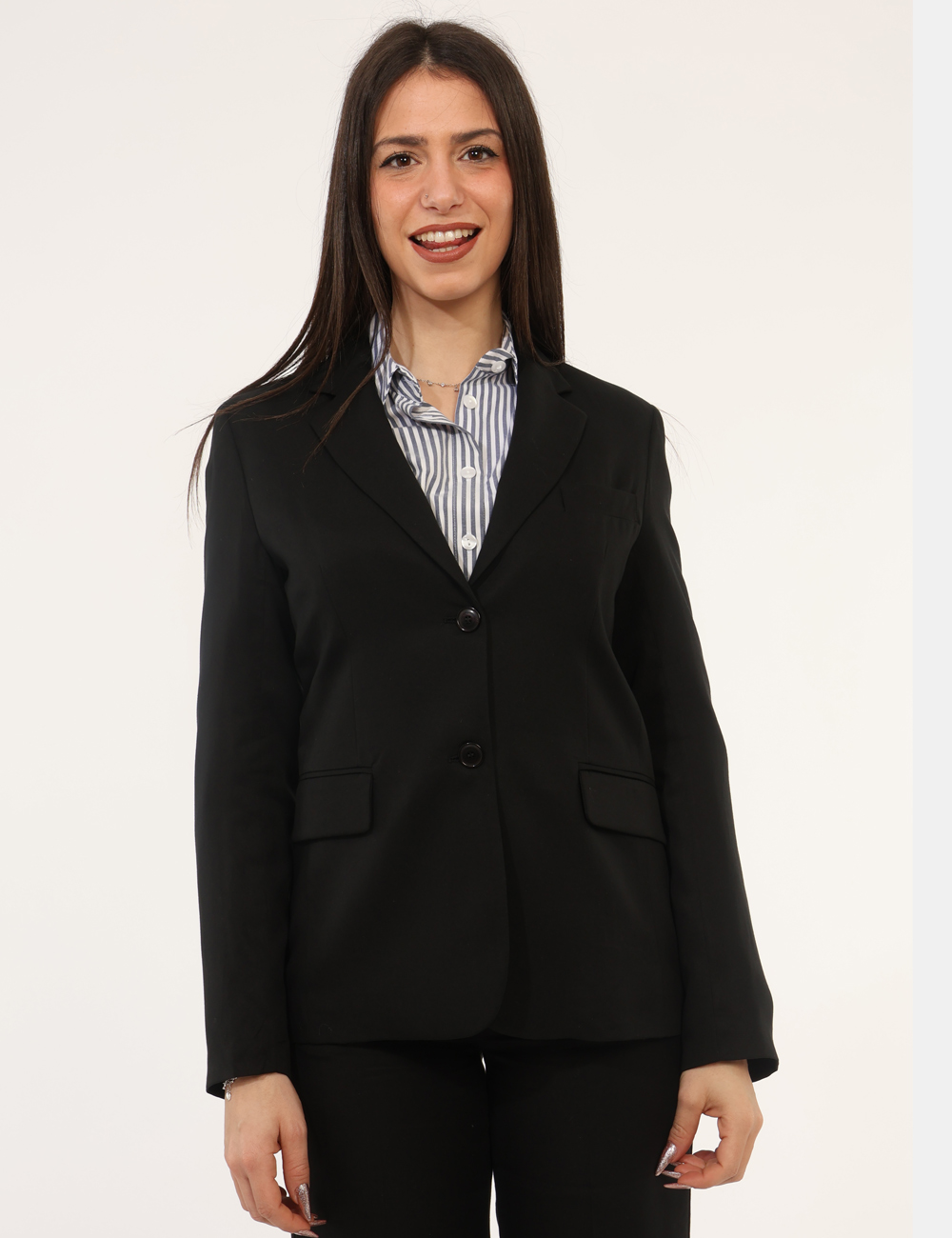 GD10SP26-TP336-PESCA-OB_NERO_PE26_6 Blazer Materica Nero - Blazer MATERICA Nero Il Blazer MATERICA Nero è un capo essenziale dal carattere deciso, perfetto per