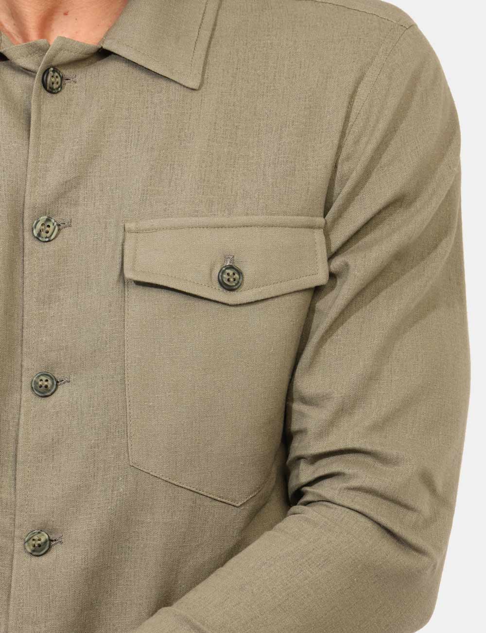 GI731FSP26-TLIV06-MAPPAM-OB_VERDE_PE26_5 Camicia Prj22. Verde militare - Camicia PRJ22 Verde militare da uomo La Camicia PRJ22 Verde militare da uomo è il capo ideal