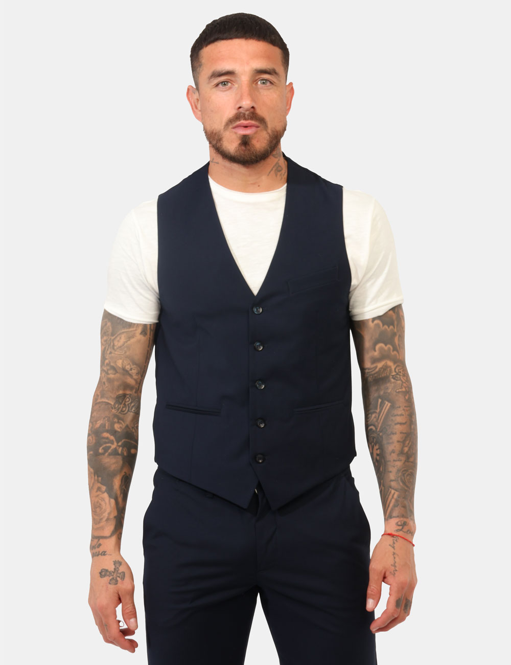 GL597FSP26-TPV317-TELEF-OB_BLU_PE26_5 Gilet Prj22. Blu - Gilet PRJ22 Blu da uomo Il gilet PRJ22 Blu da uomo è il capo perfetto per aggiungere un tocco di eleganza