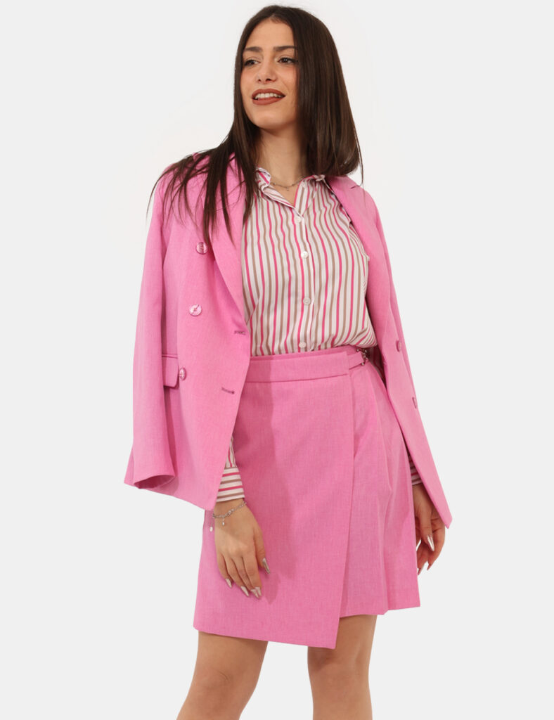 Abbigliamento donna scontato - Gonna Materica Rosa