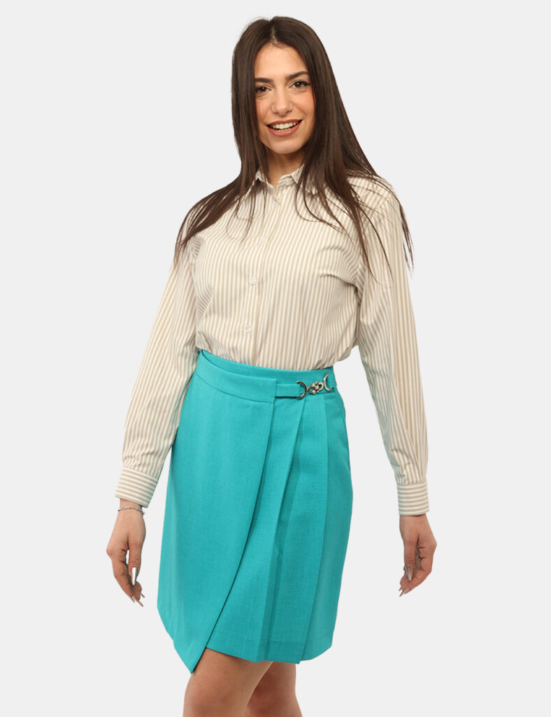 Abbigliamento donna scontato - Gonna Materica Azzurra