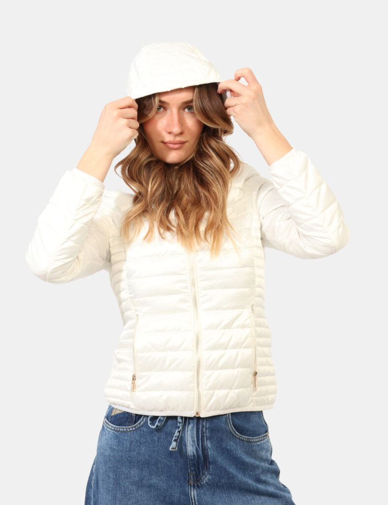 Piumino donna scontato - Piumino Yes Zee Bianco