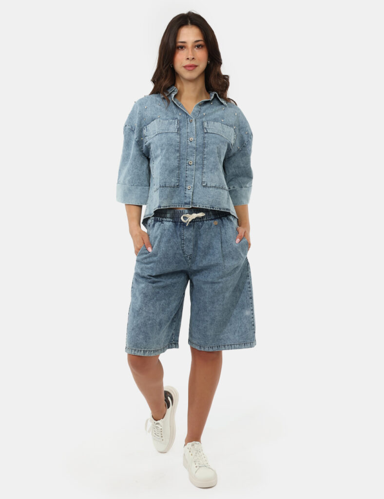 Abbigliamento donna scontato - Shorts Yes Zee Azzurri