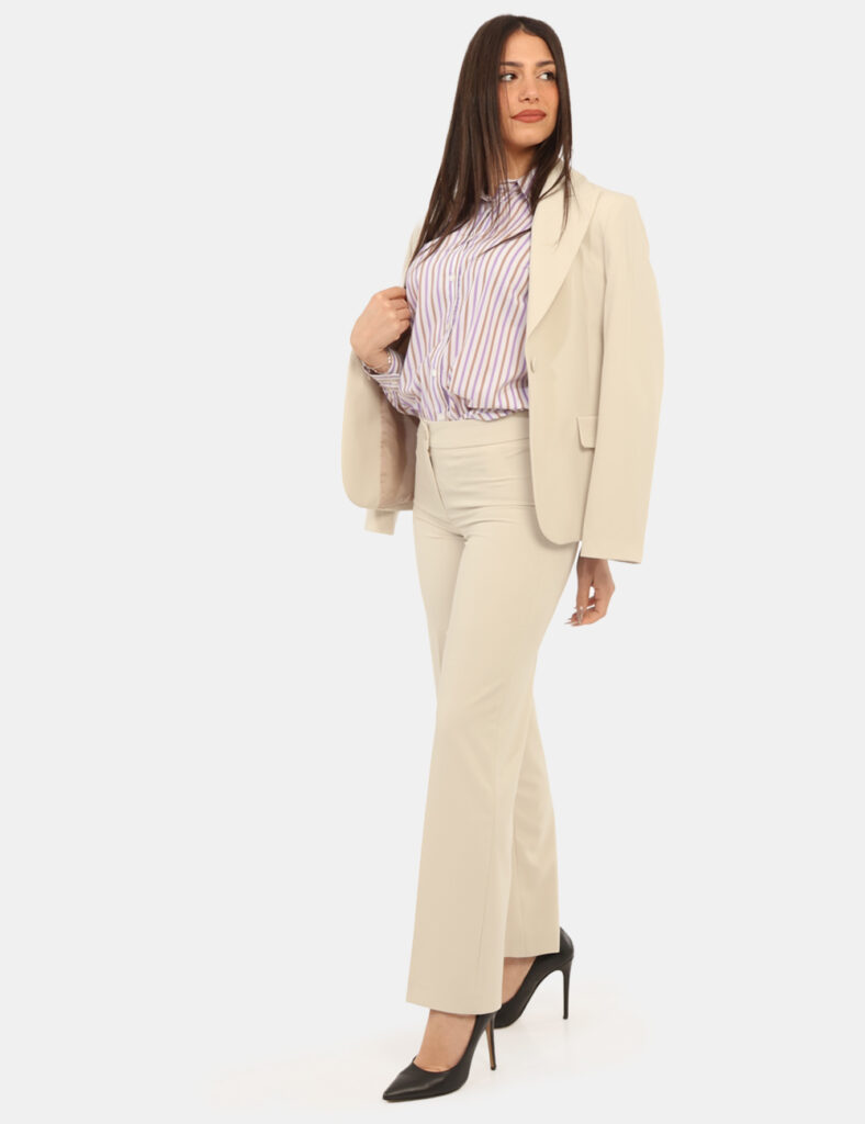 Abbigliamento donna scontato - Pantaloni Materica Beige