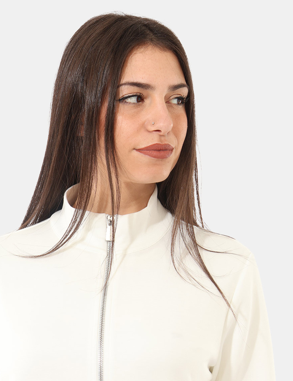 PK1820011-OB_OFF-WHITE_PE26_4 Felpa Concept83 Bianca - Felpa CONCEPT83 Bianca da donna La Felpa CONCEPT83 Bianca è il capo perfetto per chi desidera uno s