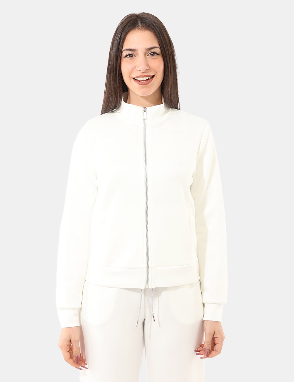 PK1820011-OB_OFF-WHITE_PE26_5 Felpa Concept83 Bianca - Felpa CONCEPT83 Bianca da donna La Felpa CONCEPT83 Bianca è il capo perfetto per chi desidera uno s