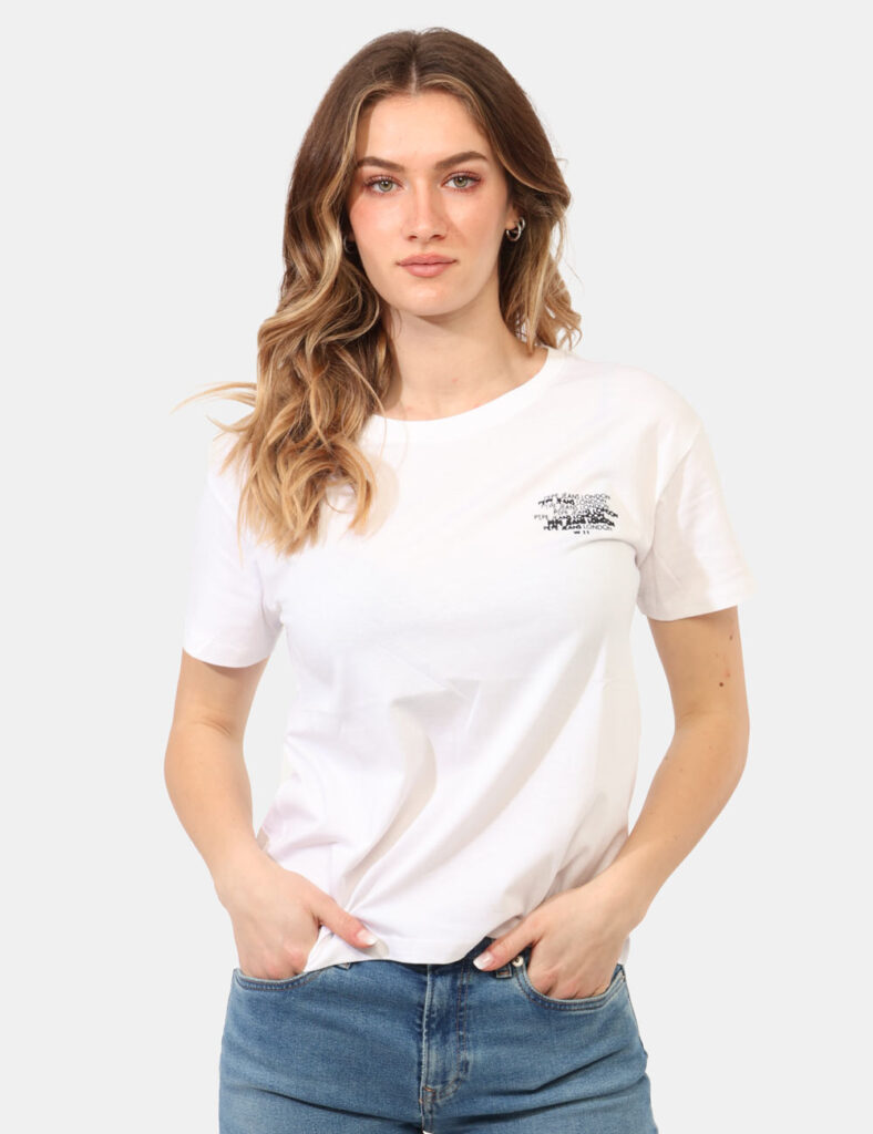 T-shirt Pepe Jeans Bianca - T-shirt PEPE JEANS Bianca da donna La T-shirt PEPE JEANS Bianca è il capo essenziale che unisce