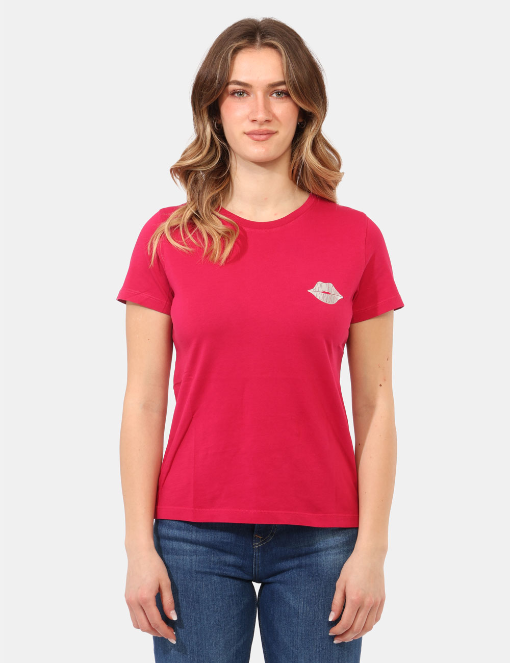 PL5000082-OB_PENN-PINK-P387_PE26_6 T-shirt Pepe Jeans Fucsia - T-shirt PEPE JEANS Fucsia da donna La T-shirt PEPE JEANS Fucsia è il capo ideale per aggiungere