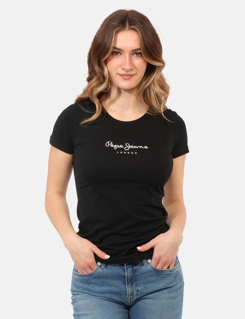 Abbigliamento donna scontato - T-shirt Pepe Jeans Nera