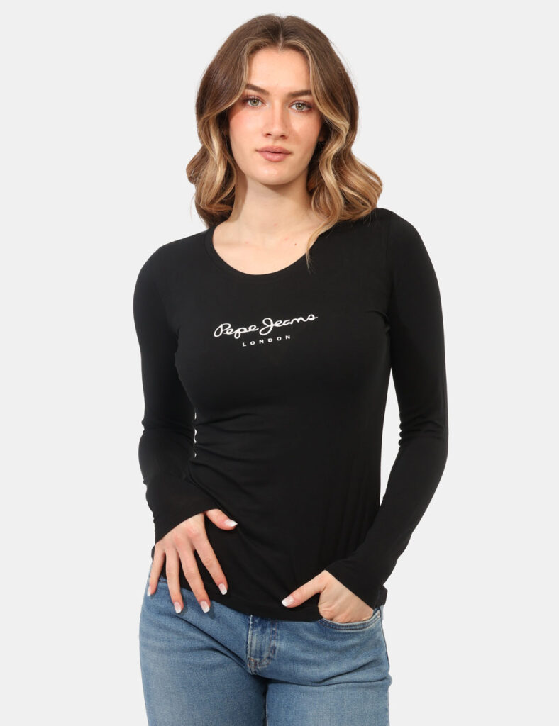 Abbigliamento donna scontato - T-shirt Pepe Jeans Nera