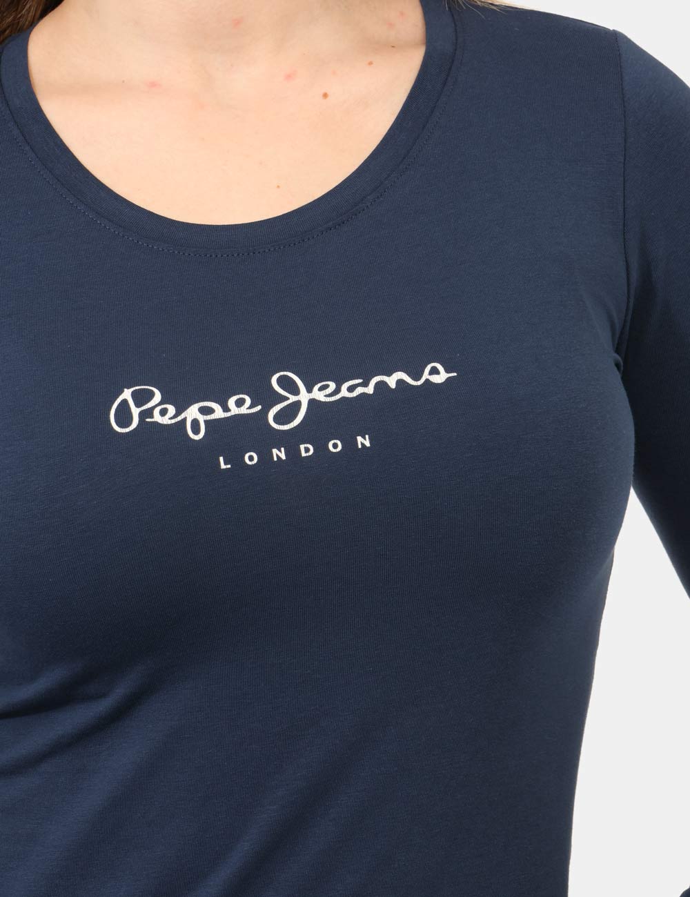 PL505203-OB_NAVY-P595_PE26_4 T-shirt Pepe Jeans Blu - T-shirt PEPE JEANS Blu da donna La T-shirt PEPE JEANS Blu è il capo ideale per chi desidera unire c