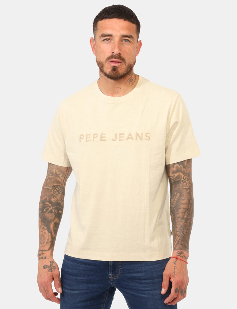 T-shirt uomo scontata - T-shirt Pepe Jeans Beige