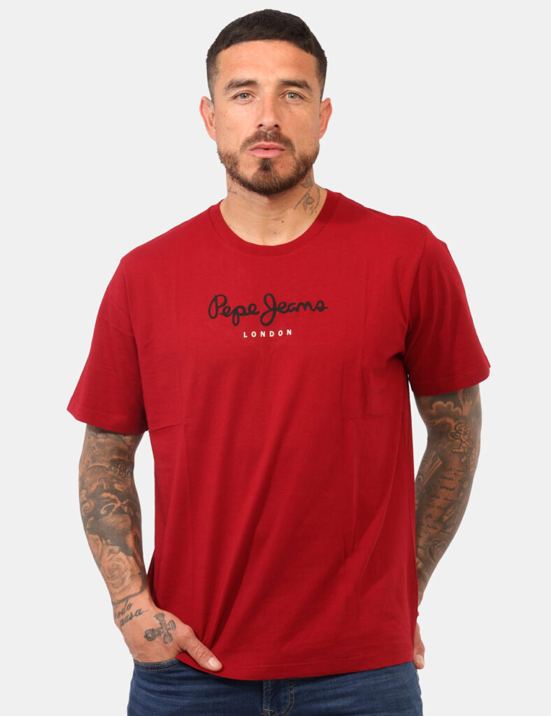 T-shirt uomo scontata - T-shirt Pepe Jeans Bordeaux