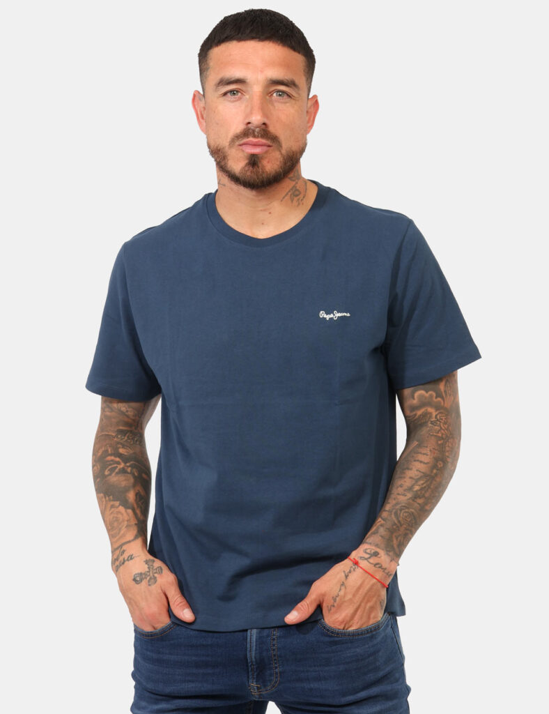 T-shirt uomo scontata - T-shirt Pepe Jeans Blu
