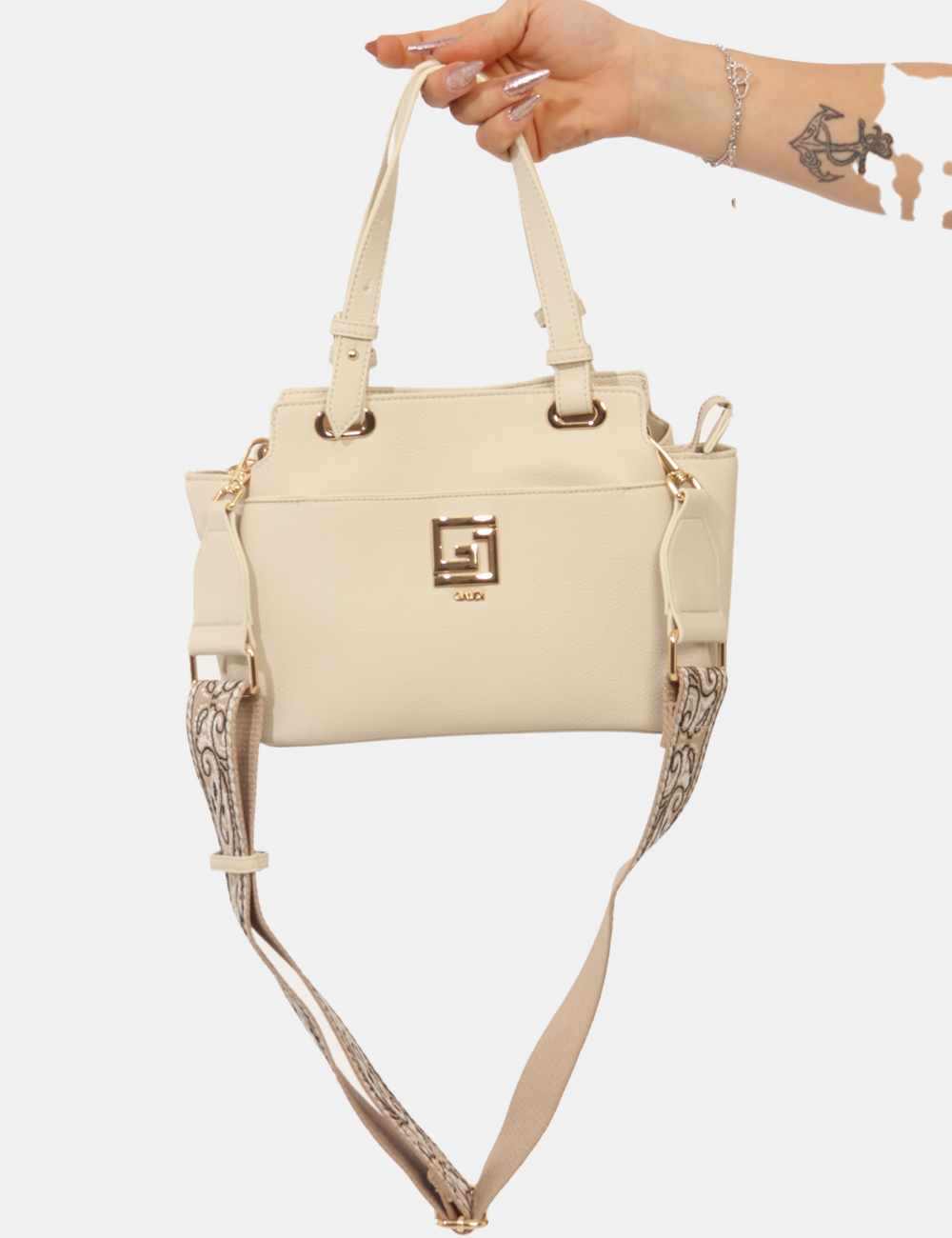 V6AE-12781-MA-CB_BEIGE_PE26_6 Borsa Gaudi Panna - Borsa GAUDI Panna La Borsa GAUDI Panna è l’accessorio perfetto per completare con eleganza e luminosità