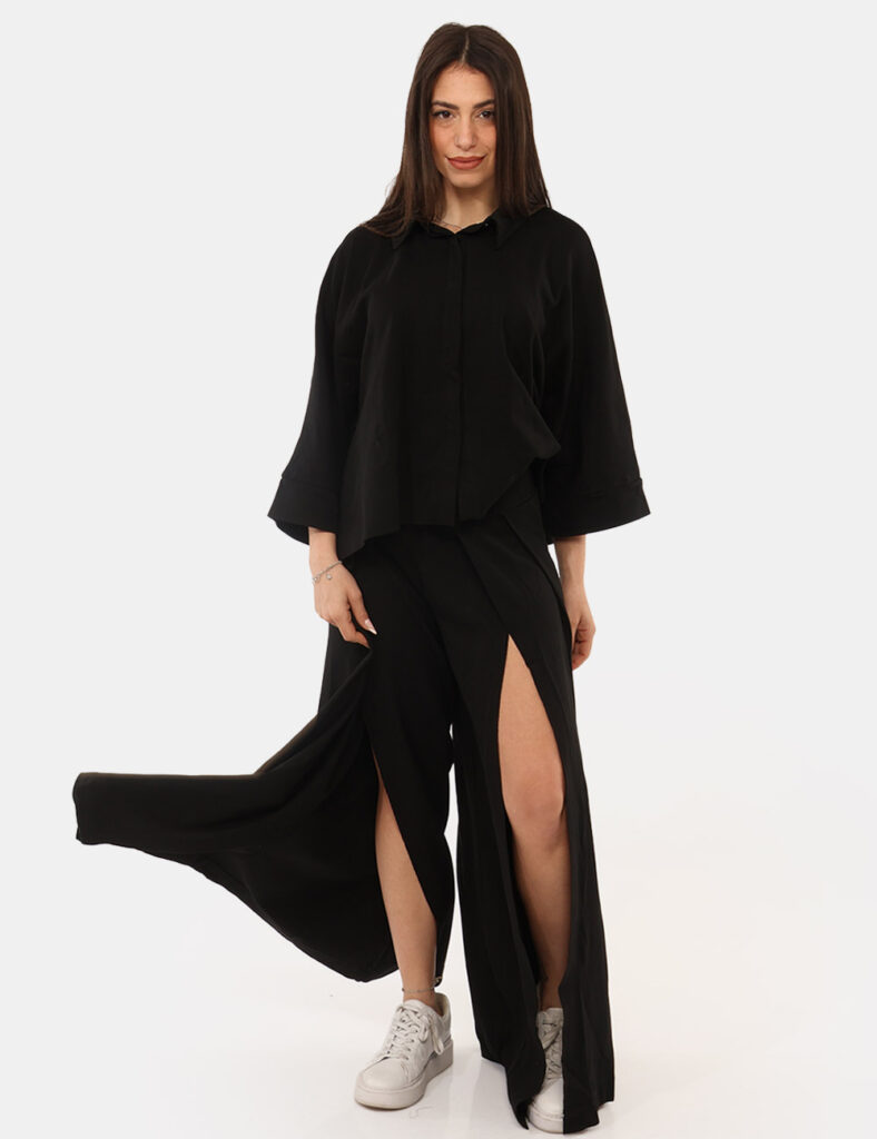 Abbigliamento donna scontato - Pantalone Via Delle Rose Nero