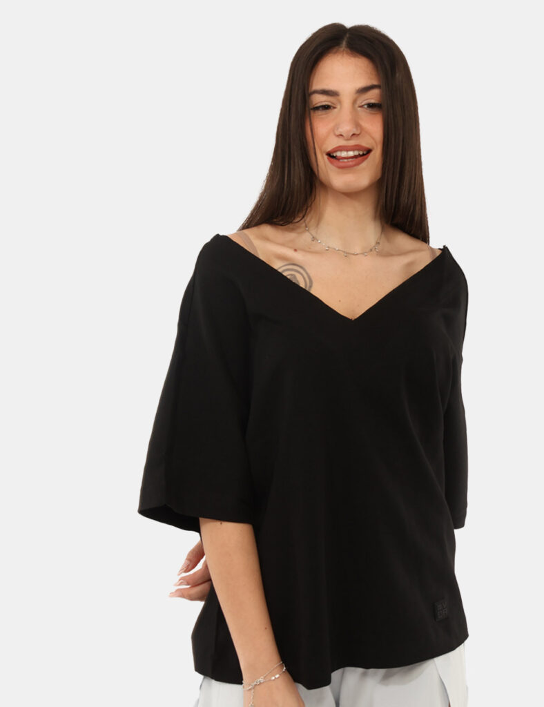 T-shirt Via Delle Rose Nera