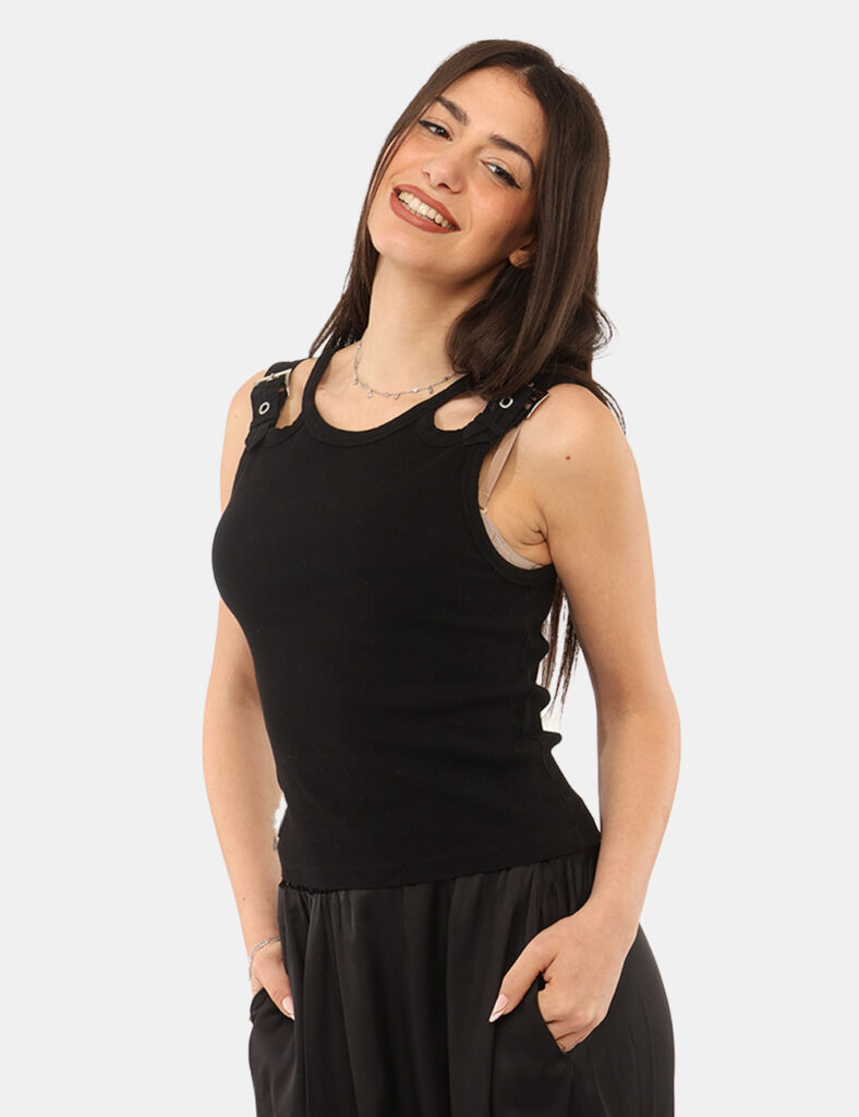 Top Via Delle Rose Nero