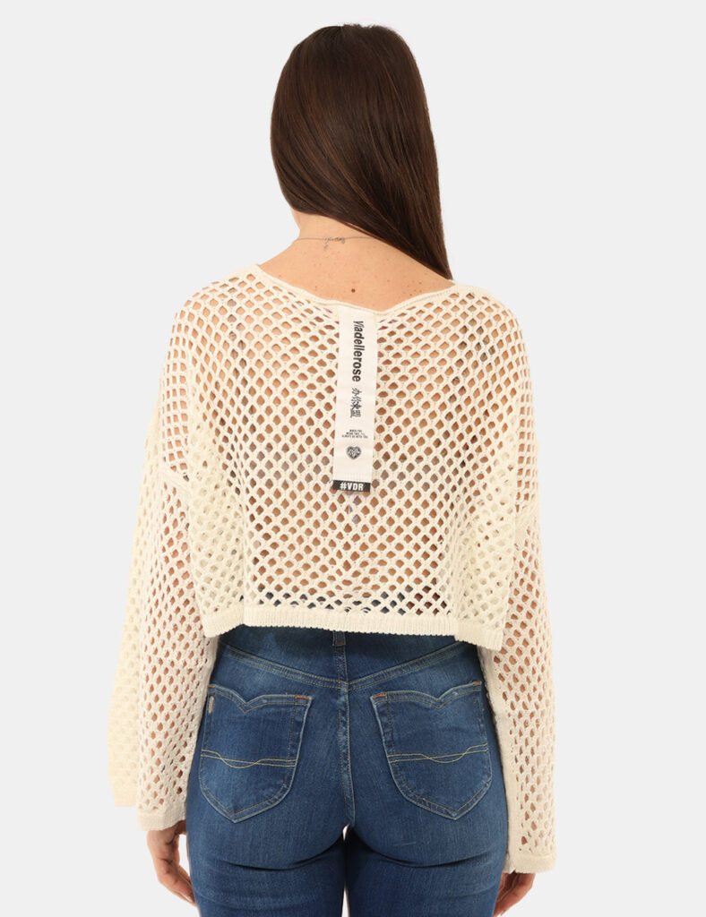 Maglia Via Delle Rose Bianca - La Maglia VIA DELLE ROSE Bianca è il capo perfetto per chi desidera un look fresco, luminoso