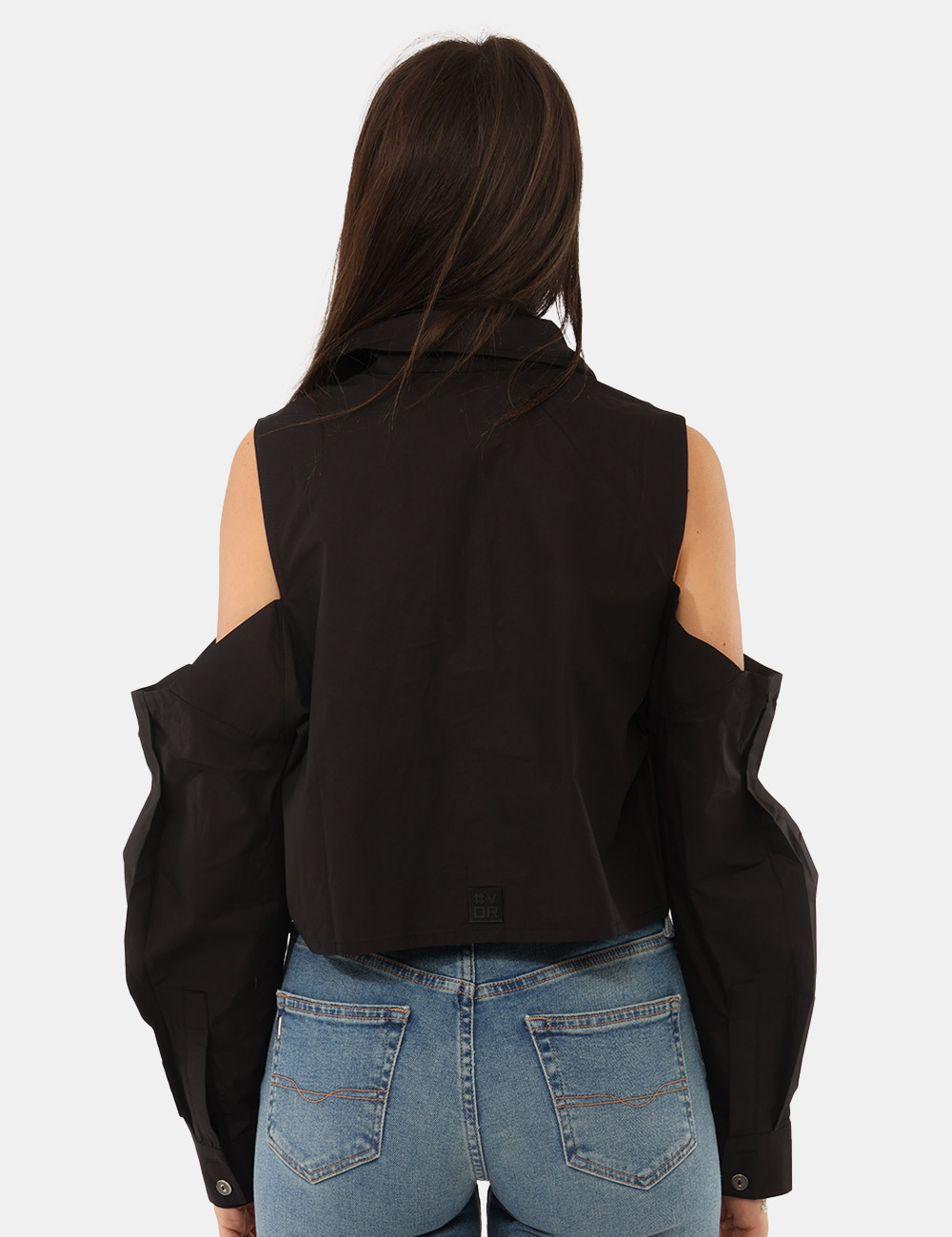 VS25-17256-SB_BLACK_PE26_2 Camicia Via Delle Rose Nera - La Camicia VIA DELLE ROSE Nera è il capo ideale per chi desidera un look femminile, elegante e