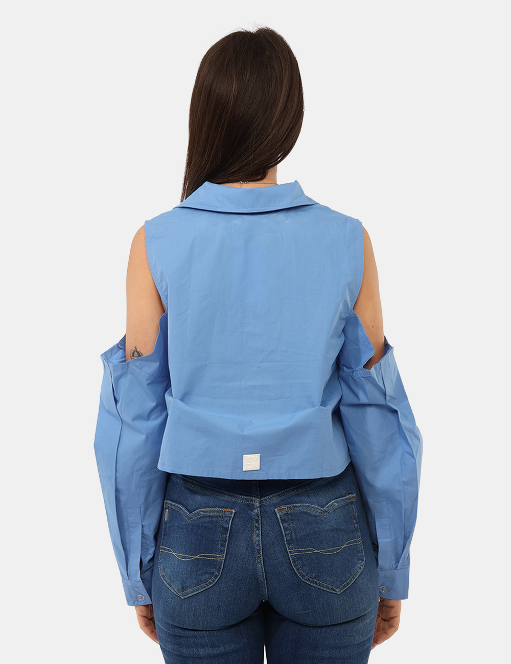 VS25-17256-SB_LIGHT-INDIGO_PE26_2 Camicia Via Delle Rose Azzurra - La Camicia VIA DELLE ROSE Azzurra è il capo ideale per chi desidera un look fresco, femmini