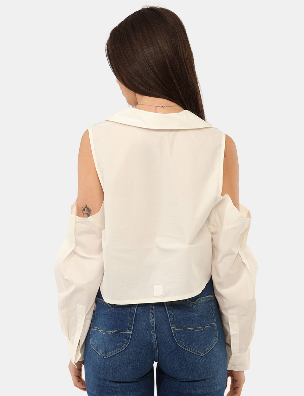 VS25-17256-SB_WHITE_PE26_2 Camicia Via Delle Rose Bianca - La Camicia VIA DELLE ROSE Bianca è il capo perfetto per chi desidera un look fresco, elegant