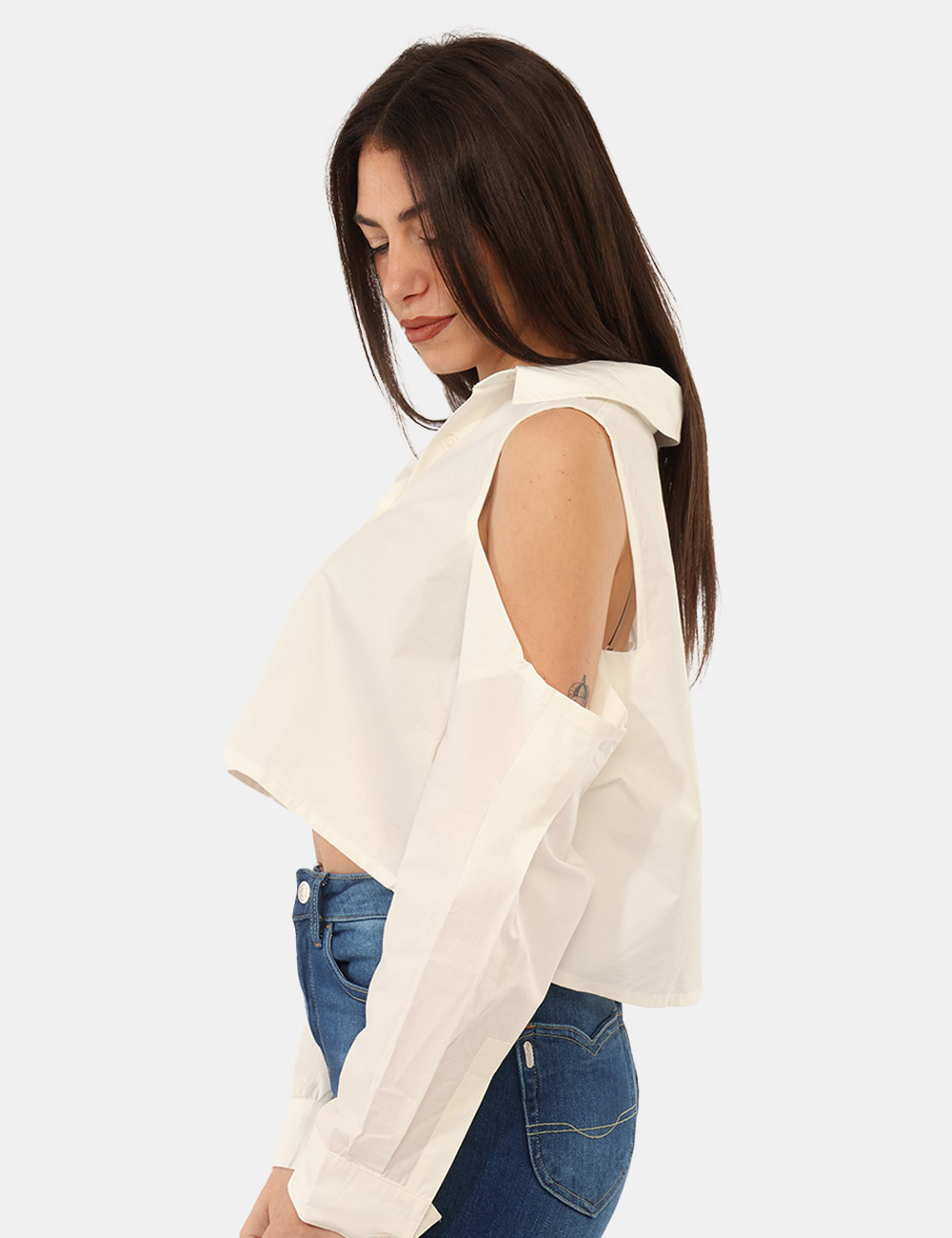 VS25-17256-SB_WHITE_PE26_3 Camicia Via Delle Rose Bianca - La Camicia VIA DELLE ROSE Bianca è il capo perfetto per chi desidera un look fresco, elegant