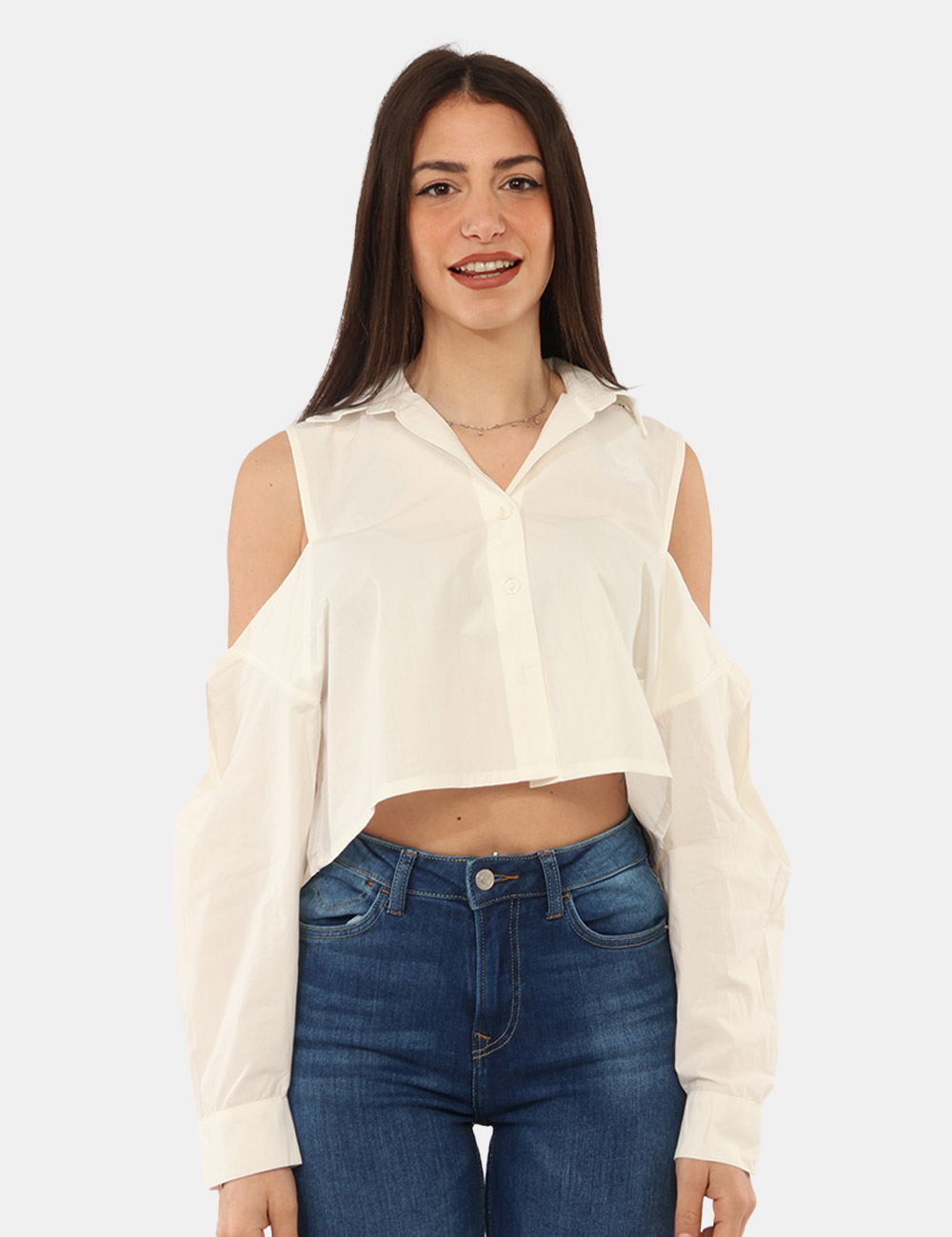 VS25-17256-SB_WHITE_PE26_6 Camicia Via Delle Rose Bianca - La Camicia VIA DELLE ROSE Bianca è il capo perfetto per chi desidera un look fresco, elegant