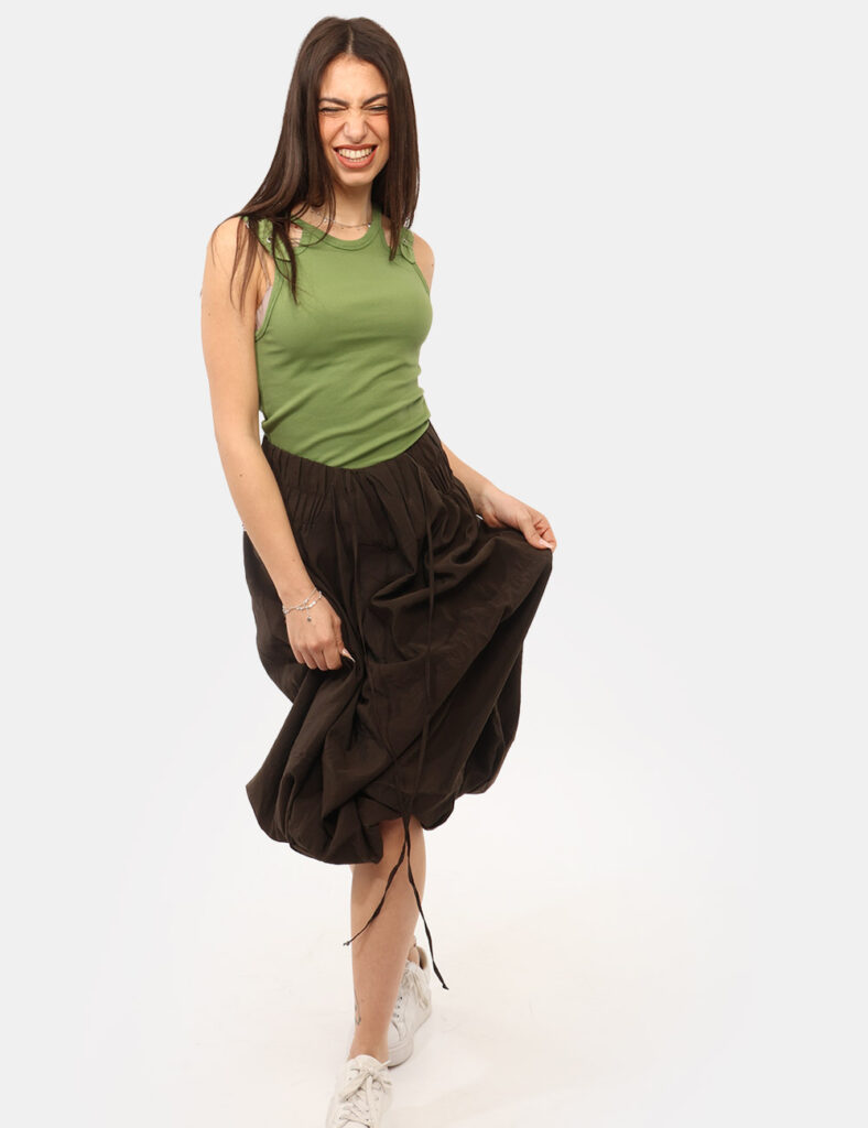 Abbigliamento donna scontato - Gonna Via Delle Rose Marrone