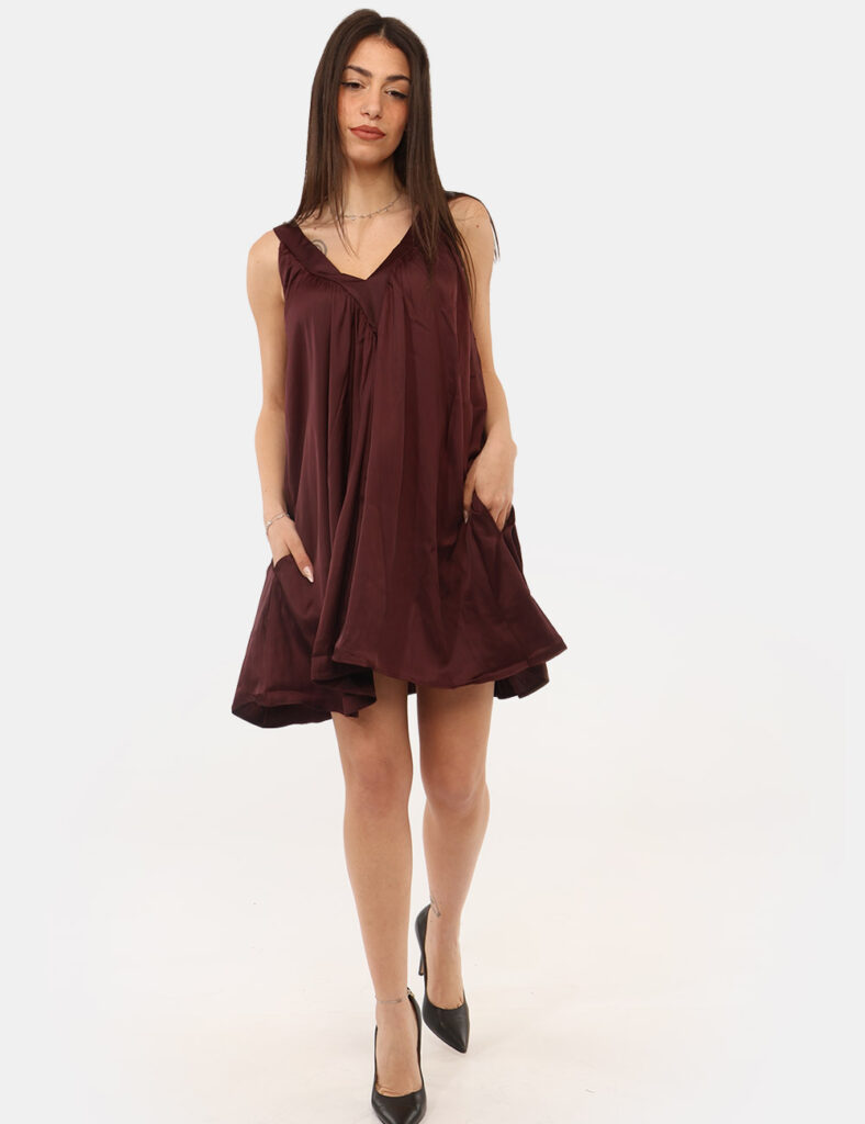 Abbigliamento donna scontato - Vestito Via Delle Rose Bordeaux