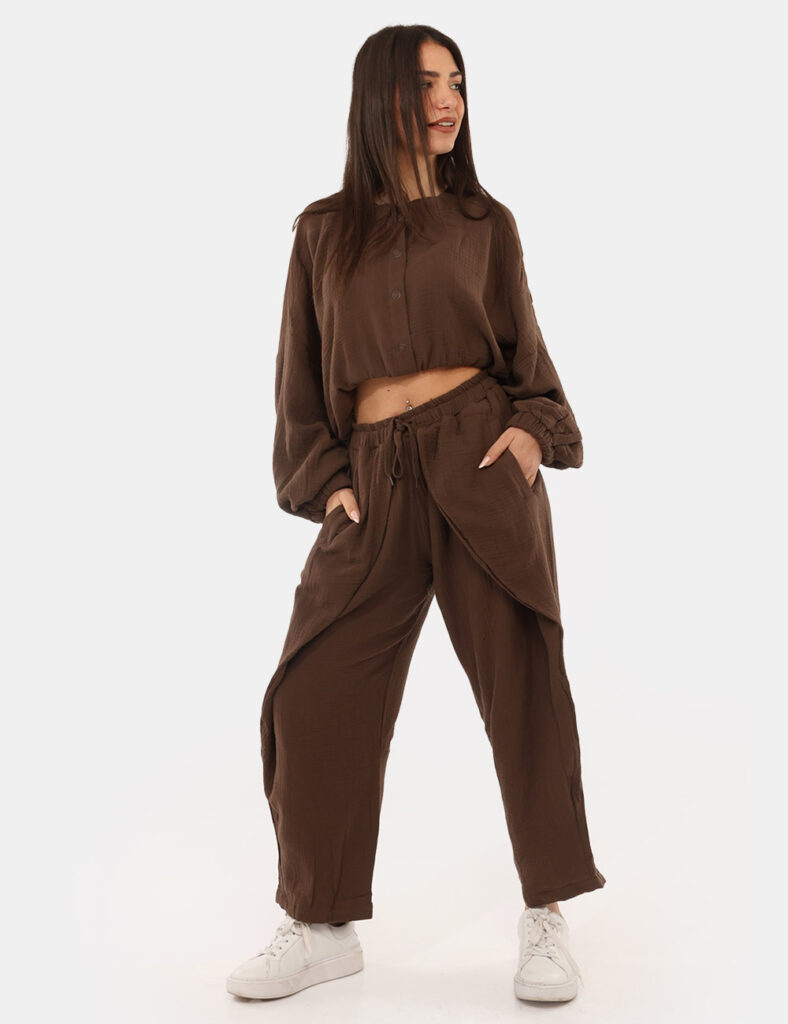 Abbigliamento donna scontato - Pantaloni Via Delle Rose Marroni