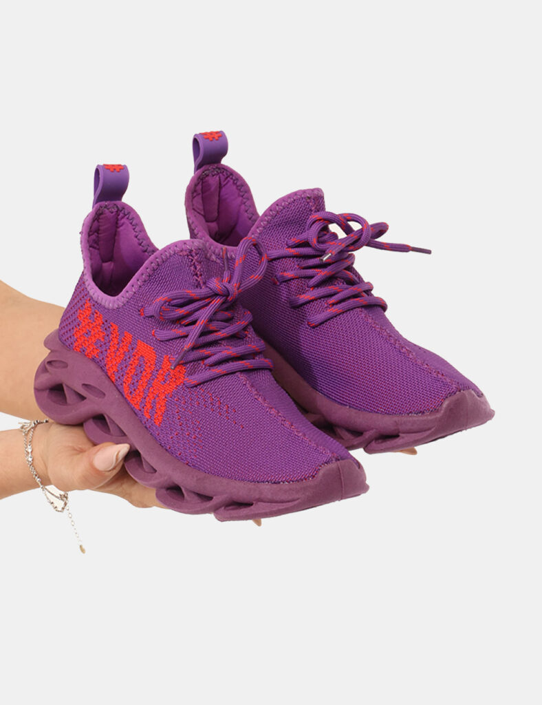 Sneakers Via Delle Rose Viola - Le Sneakers VIA DELLE ROSE Viola sono la scelta ideale per chi desidera unire comfort, stile