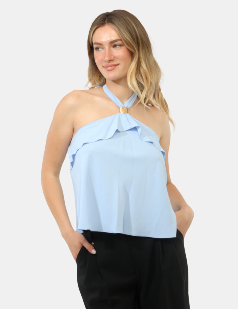 Top Explosion Azzurro - Top EXPLOSION Azzurro da donna Leggero, femminile e dal fascino delicato, il Top EXPLOSION Azzurro è