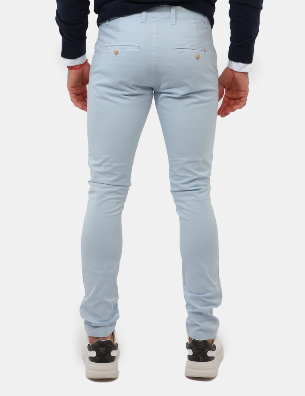2501-1505353-SB_457_PE26_2 Pantalone Gant Azzurro - Pantalone GANT Azzurro da uomo Elegante e contemporaneo, il Pantalone GANT Azzurro è il capo ideale