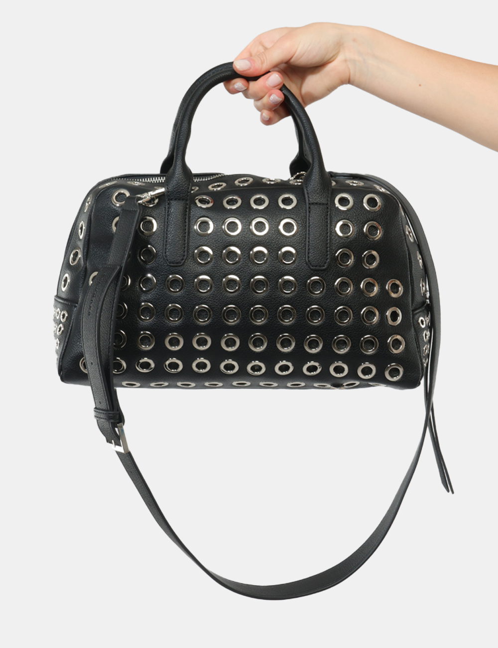 26165BO-SB_BLACK_PE26_5 Borsa John Richmond Nera - Borsa JOHN RICHMOND Nera Decisa, contemporanea e ricca di carattere, questa borsa da donna firmat