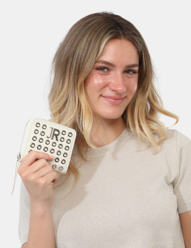 Portafoglio John Richmond Bianco - Portafoglio JOHN RICHMOND Bianco Compatto, luminoso e dal carattere deciso, questo portaf