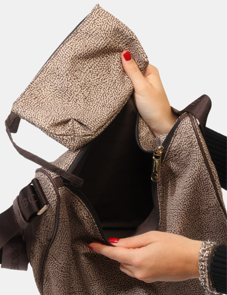 Borse tracolla da donna scontate outlet - Borsa Borbonese Marrone