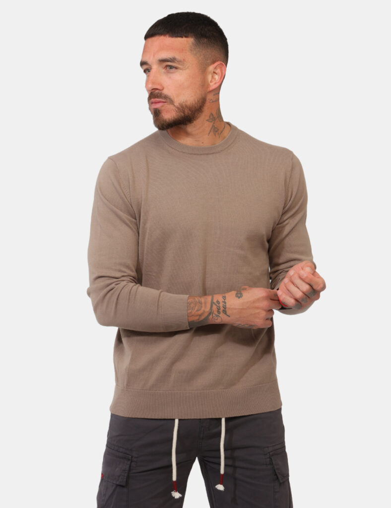 Outlet maglione uomo scontato - Maglia Prj22. Nocciola